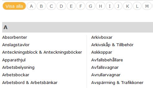Produktliste A-Å