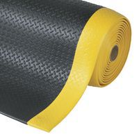 Diamond Sof-Tred™ skumavlastningsmatte, svart/gul – Notrax
