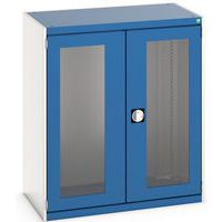 Cubio-skap med transparente dører 1050x650x1200 mm – Bott
