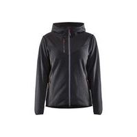 Strikkejakke med softshell og hette dame - Blåkläder