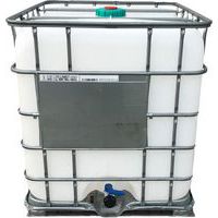 Rekondisjonert IBC-beholder med ramme og kran, 1000 L