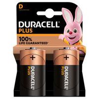 Plus 100 % D alkalisk batteri - 2 eller 4 enheter - Duracell
