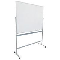 Mobil whiteboard med pennehylle, vendbar - Manutan Expert