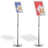 Gulvskilt med klikkramme i aluminium A3-A4 - Durable