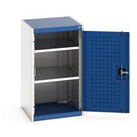 Skap med perforerte hengslede dører Cubio – høyde 900 mm – Bott