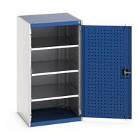 Skap med perforerte hengslede dører Cubio – høyde 1200 mm – Bott