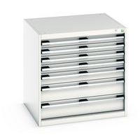 Skap med skuffer Cubio – 800x800x750 mm – Bott