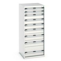 Skap med 9 skuffer Cubio 650x750x1600 mm – Bott