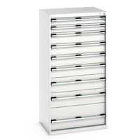 Skap med skuffer Cubio - 1600x800x650mm - Bott