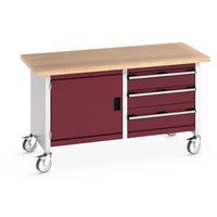 Mobil monoblokk arbeidsbenk med skap og skuffer – Bott