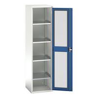 Skap Verso med gjennomsiktige dører og 4 hyller 525x550x2000 – Bott