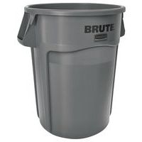 Rund Brute-beholder, grå – 38 til 208 L
