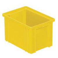 Boks som kan stables – gul – lengde 200 til 630 mm – 3,6 til 85 l