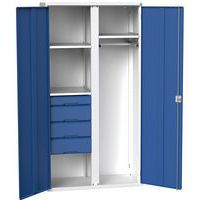 Skap for verneutstyr og vedlikehold Verso 2000x1050mm med skuffer – Bott