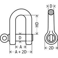 A = OuvertureD = Diamètre fixationHD = Hauteur utile