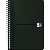 Office spiralinnbundet notisbok 148 x 210 180 sider 90 g 5 x 5 ruter svart - Oxford
