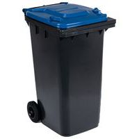 Søppeldunk 240 liter, inkl. lokk, Volum: 240 L, Åpning: Sving, Materiale: Plast, Søppelkasse