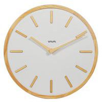 Veggklokke 30 cm Elegance Wood White - Orium