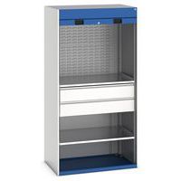 Skap med rulleport og skuffer Cubio 2000x1050mm - Bott