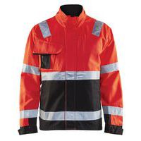 Jakke varsel Hivis Rød/Svart