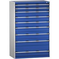 Skap med skuffer SL-10616-9.2 med 9 skuffer for tung last – Bott