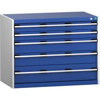 Skap med skuffer SL-1068-6.4 med 6 skuffer for tung last – Bott