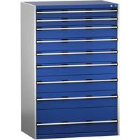 Skap med skuffer SL-10716-9.2 med 9 skuffer for tung last – Bott