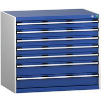 Skap med skuffer SL-1079-7.4 med 7 skuffer for tung last – Bott