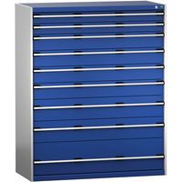 Skap med skuffer SL-13616-9.2 med 9 skuffer for tung last – Bott