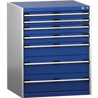 Skap med skuffer SL-8710-7.4 med 7 skuffer for tung last – Bott