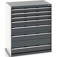 Skap med skuffer SL-10712-7.2 med 7 skuffer for tung last – Bott