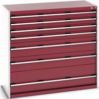 Skap med skuffer SL-13612-7.2 med 7 skuffer for tung last – Bott