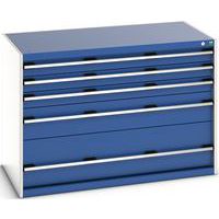 Skuffeskap SL-1379-5.2 med 5 skuffer for tung last - Bott