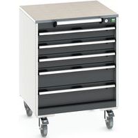 Mobilt skuffeskap Cubio SLR-667-5.3 - Bott