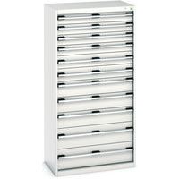 Cubio-skap med glassdører H2000 mm – Bott