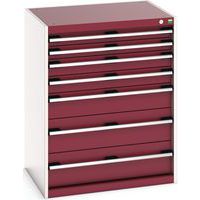 Skap med skuffer Cubio – 1200x800x650 mm – Bott