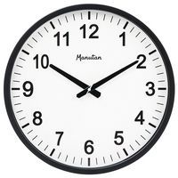 Analog veggklokke med kvartsverk Ø 40 cm - Manutan Expert