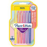 Paper Mate Flair Pastel assorterte filtspisser, pakning à 6 - Paper Mate