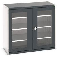 Skap med gjennomsiktige dører Cubio 1300x650x1200 mm – Bott