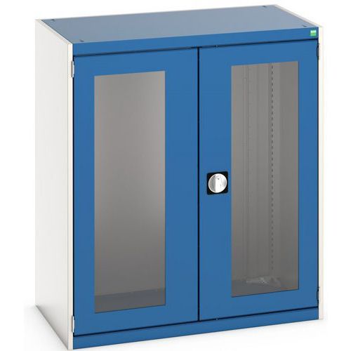 Cubio-skap med transparente dører 1050x650x1200 mm – Bott