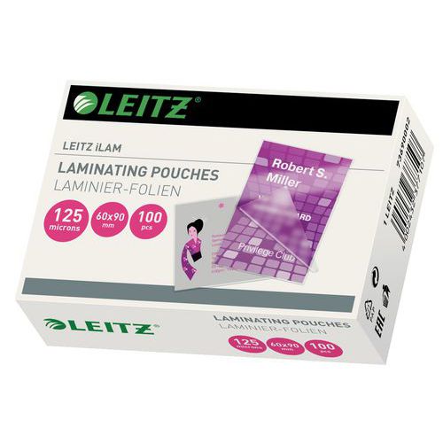 Laminat visittkort 60x90 125my, 100 stk – Leitz