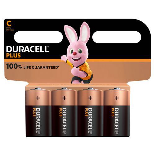 Plus 100 % C alkalisk batteri - 2 eller 4 enheter - Duracell