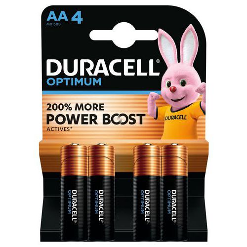 Optimum AA alkalisk batteri - 4 enheter - Duracell