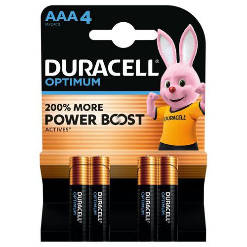 Optimum AAA alkalisk batteri - 4 enheter - Duracell