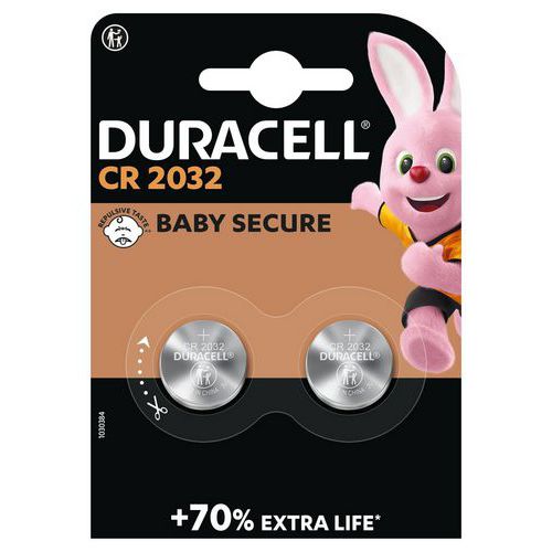 CR2032 litiummyntcellebatteri - Pakning à 2 - Duracell