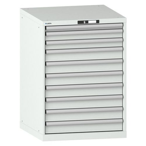 Verktøysskap 36x36E, 717x725x1000 mm, 10 skuffer - Lista