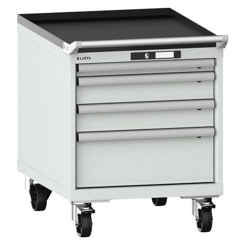 Mobil verktøyskap 27x36E, 564 x 725 x 723 mm, 4 skuffer - Lista