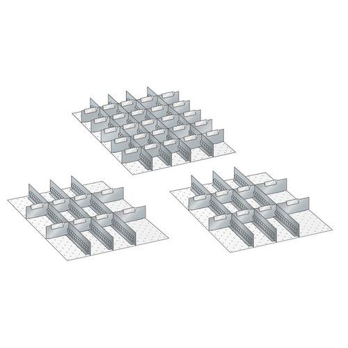 Skuffeinnredning i metall til Verktøyskap 27x36E - Lista