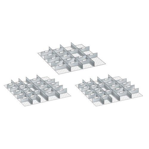 Skuffeinnredning i metall til Verktøyskap 36x36E - Lista