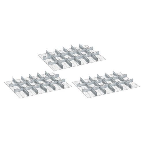 Skuffeinnredning i metall til Verktøyskap 54x36E - Lista